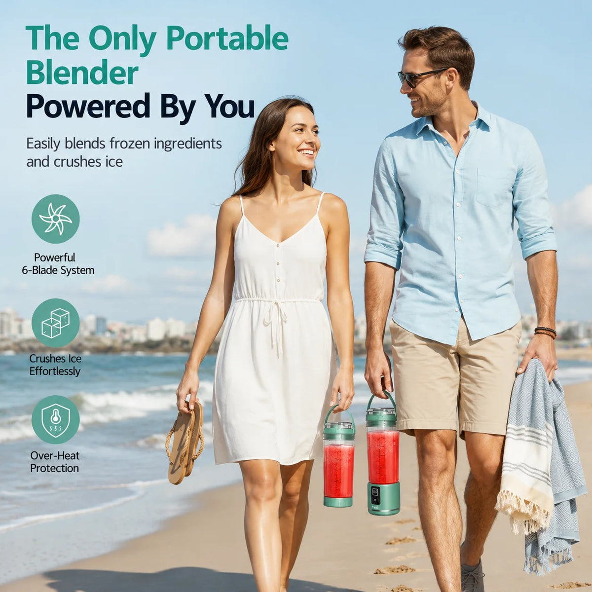Cordless Rechargeable Portable Blender For Smoothies And Shakes