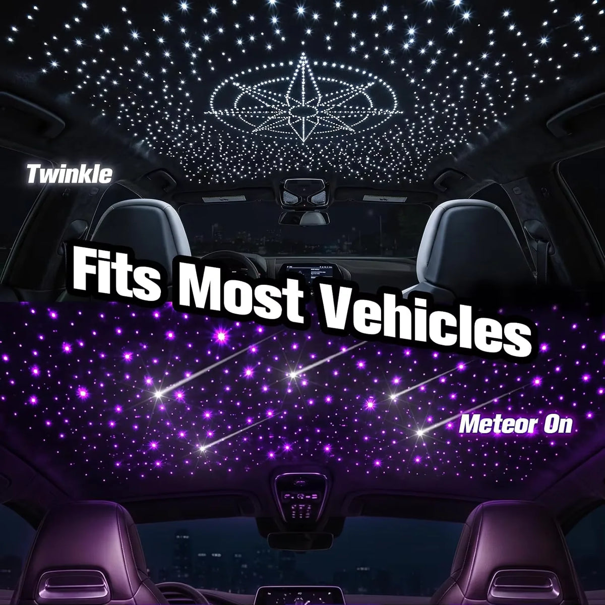 BRIVULGENT Fiber Optic Starlight Headliner Kit With Twinkle Effects