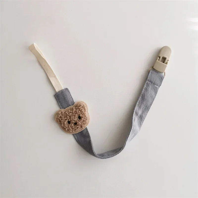 Cute Bear Baby Pacifier Clip Chain and Teething Holder