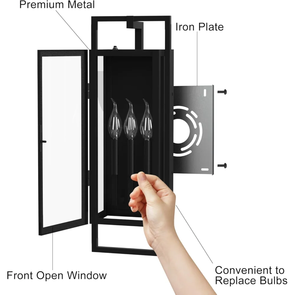 Dusk To Dawn Outdoor Wall Sconce With Seeded Glass Shade