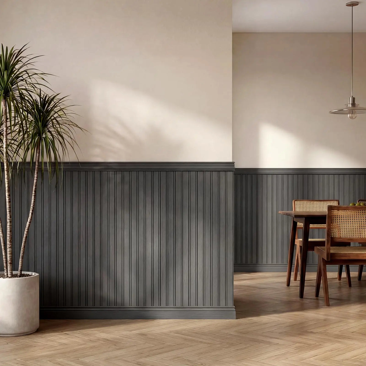 Paintable Fluted Wainscoting Wall Panel Kit for Decorative Accent Walls