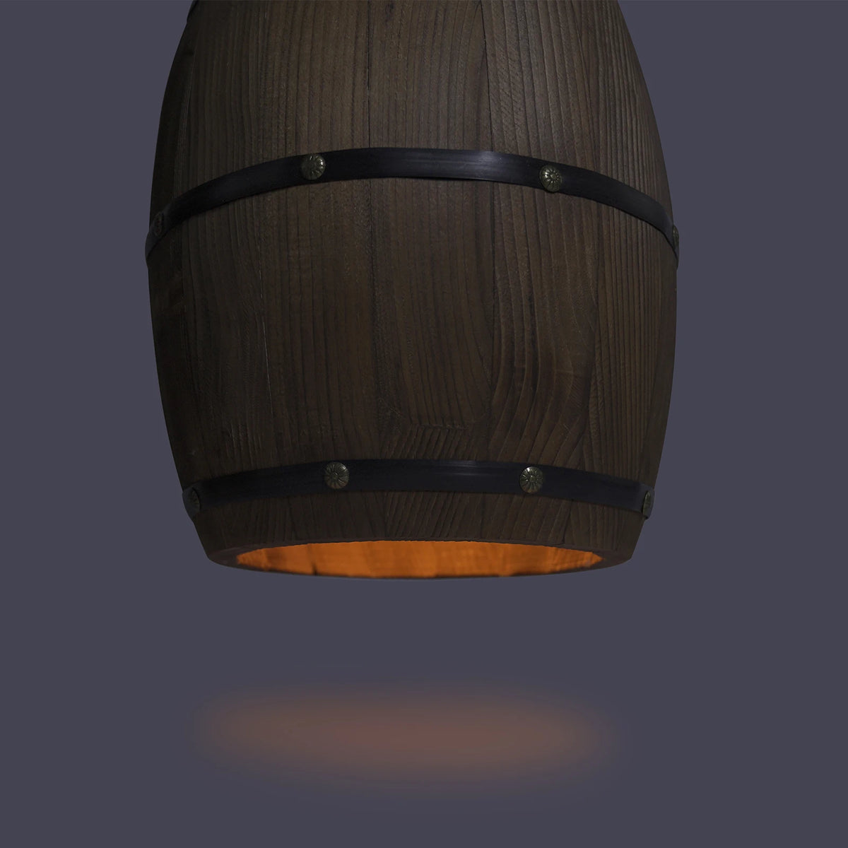 Retro Wood Barrel Pendant Light Industrial Vintage Chandelier For Home and Cafe Lights