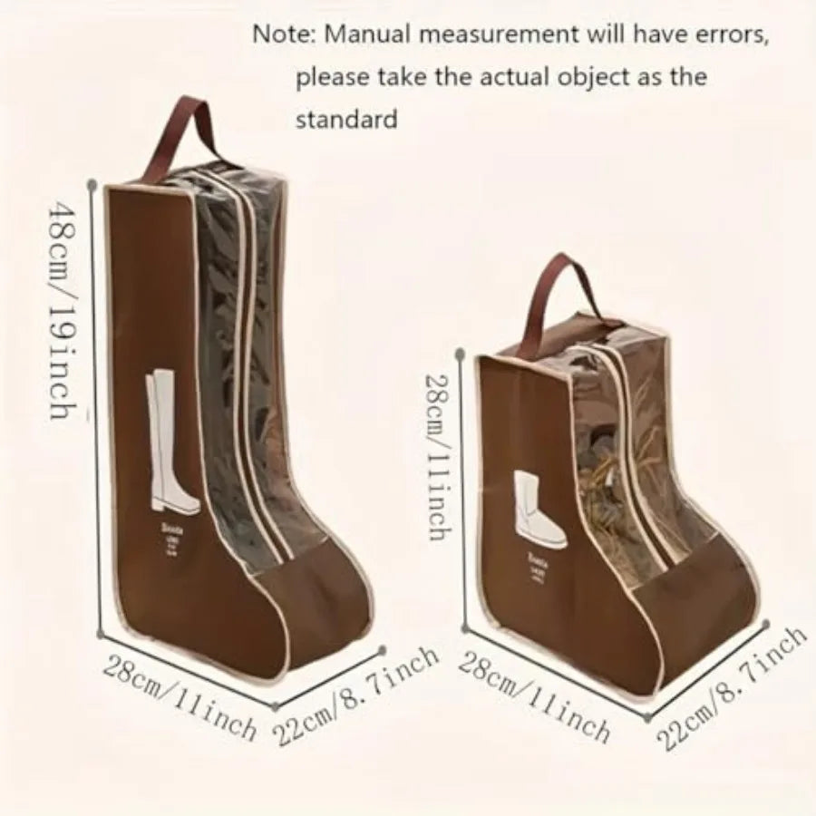 Portable Boot Storage Bags With Clear Window Waterproof Organizer