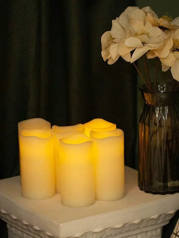 Flameless Electronic Candle Lamp With Remote Control And Timer