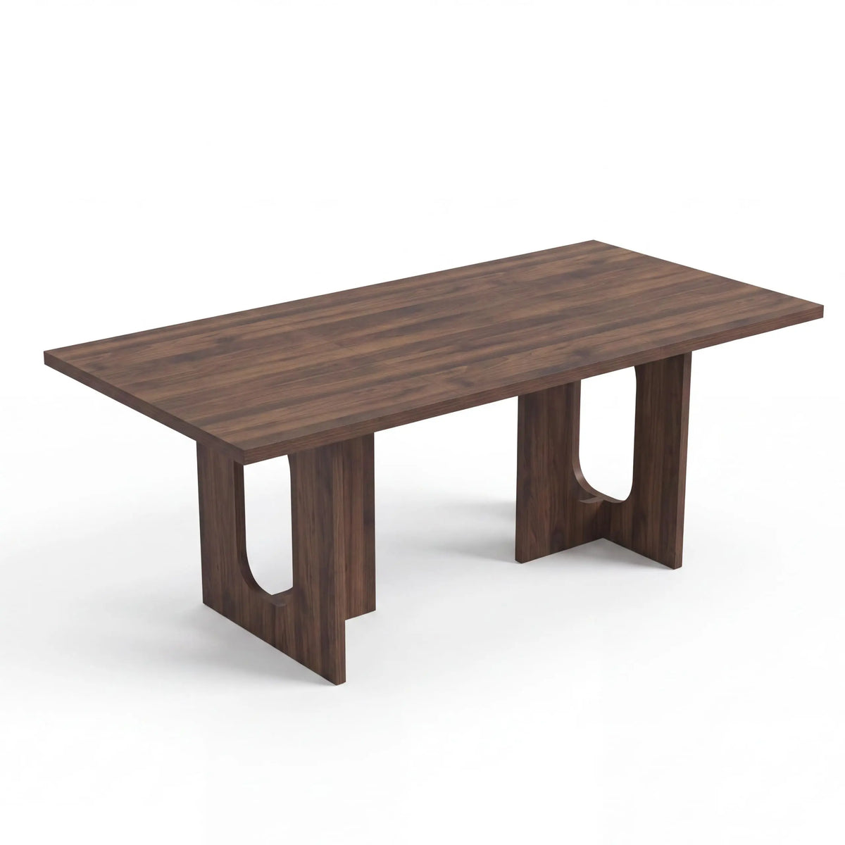 HiMISS Modern Rectangular Dining Table With Thick Wood Top