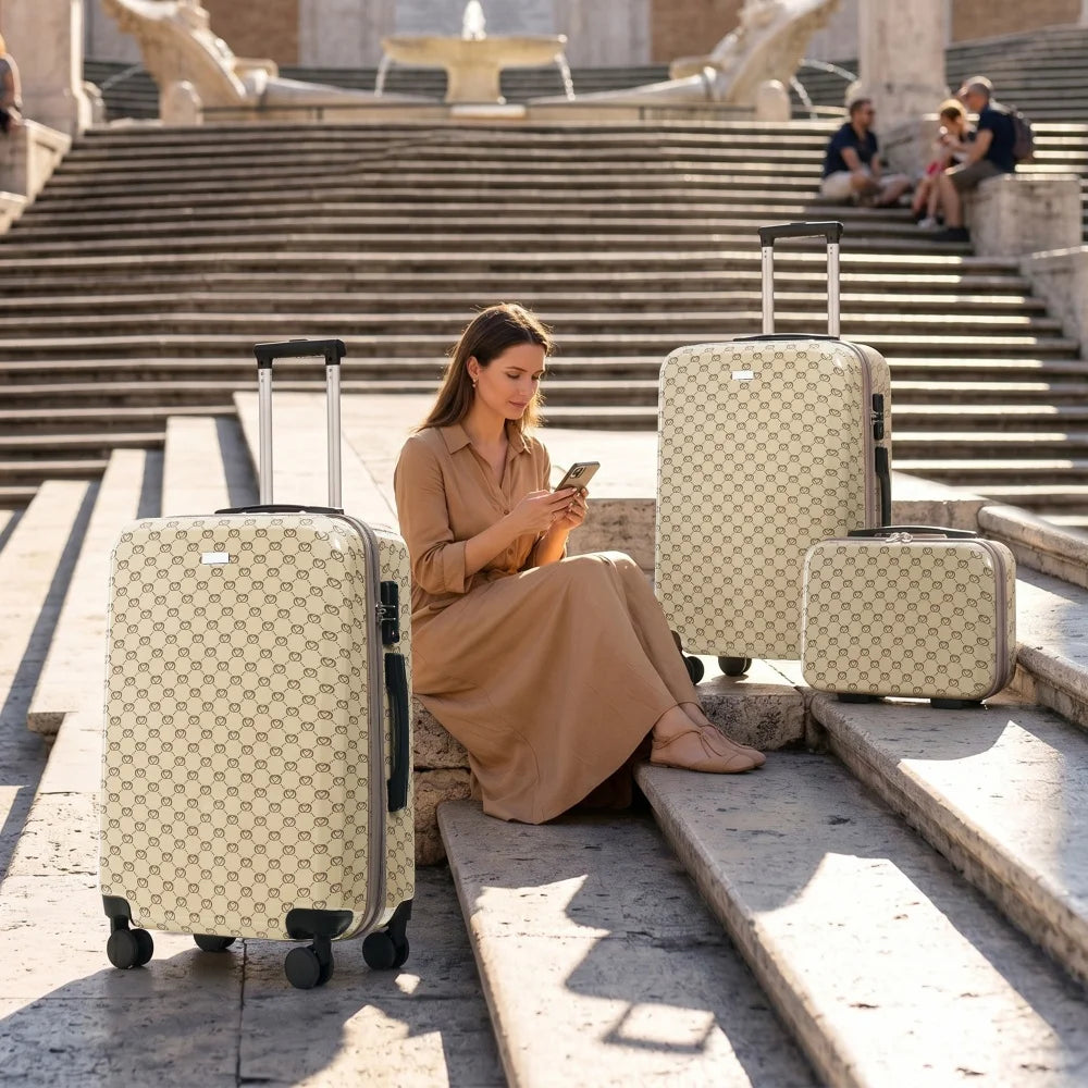 Five Piece Hardside Luggage Set With TSA Lock And Spinner Wheels