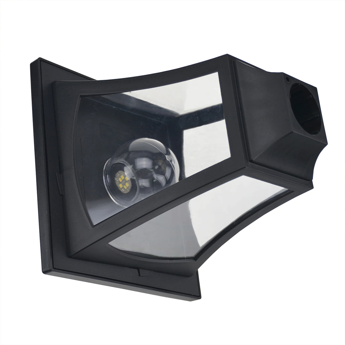 Outdoor Solar Triple Head Lamp Post With Automatic Dusk Lighting