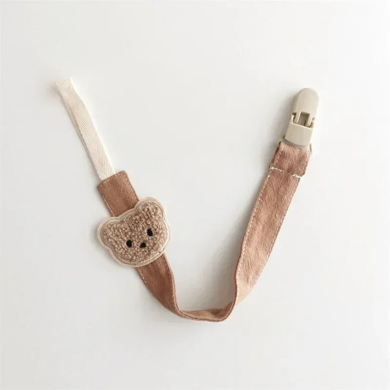 Cute Bear Baby Pacifier Clip Chain and Teething Holder
