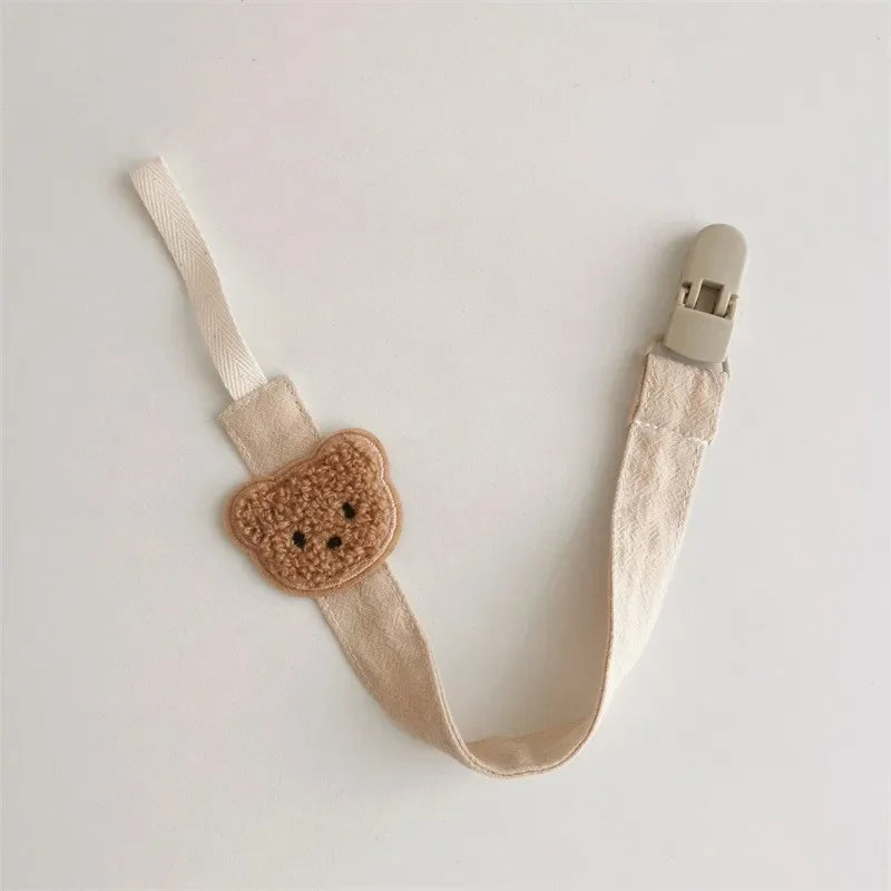 Cute Bear Baby Pacifier Clip Chain and Teething Holder