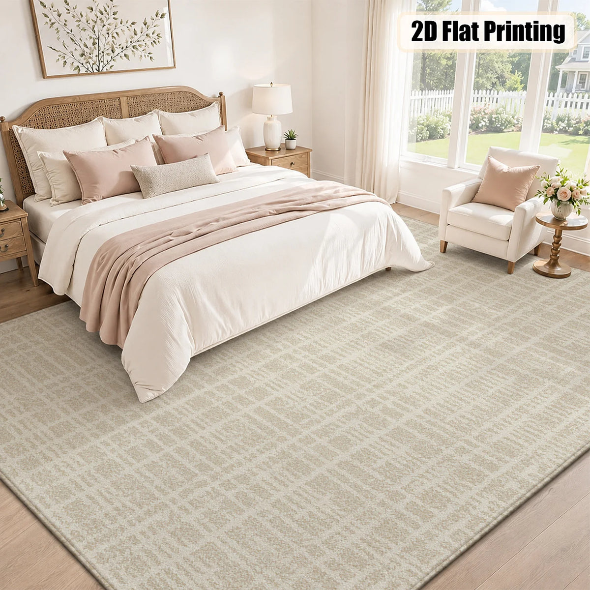 Soft Velvet Striped Area Rug With Non Slip Backing