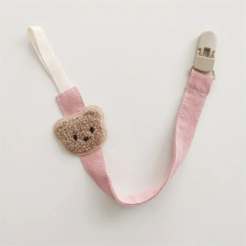 Cute Bear Baby Pacifier Clip Chain and Teething Holder