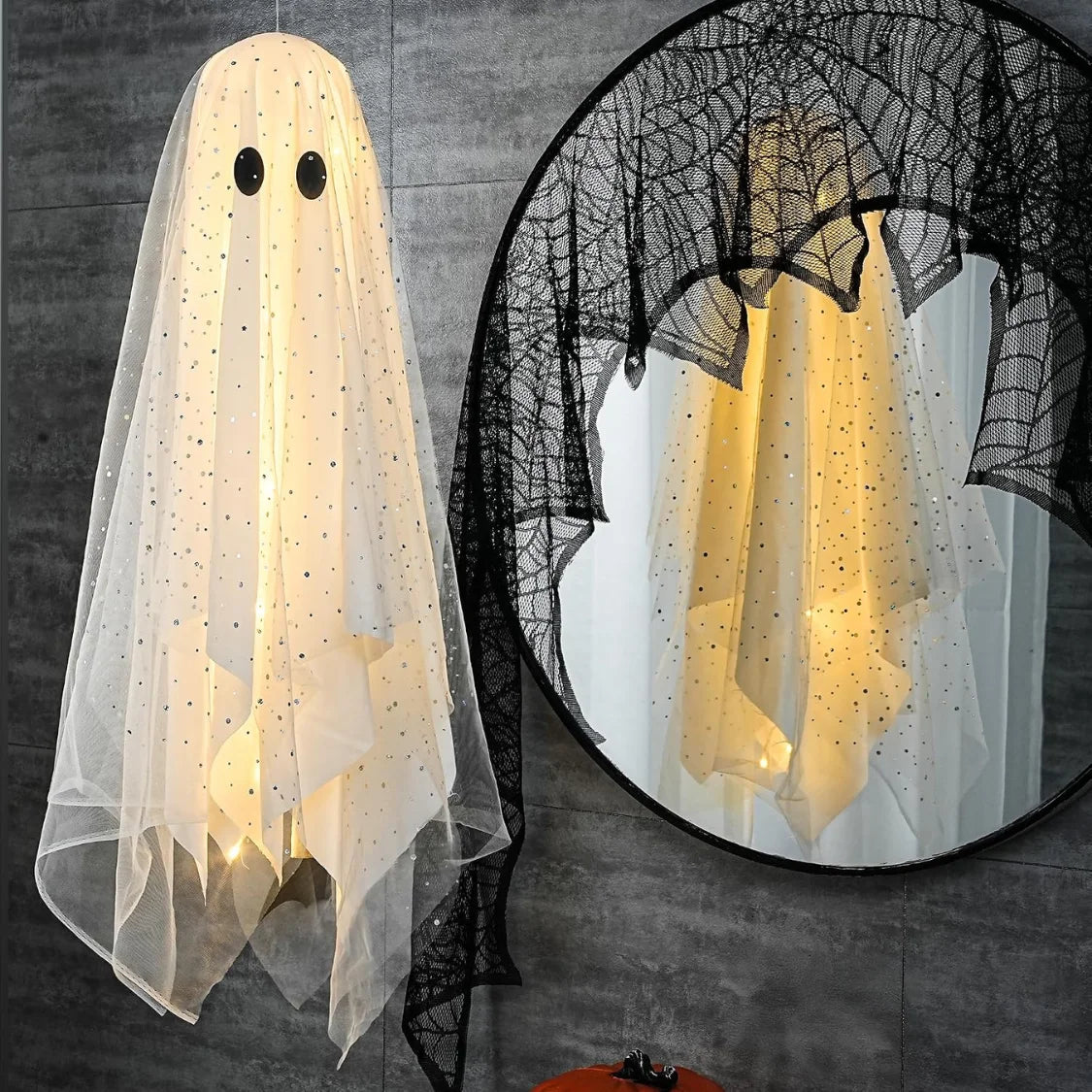 Lighted Hanging Ghost Decorations for Indoor Outdoor Halloween