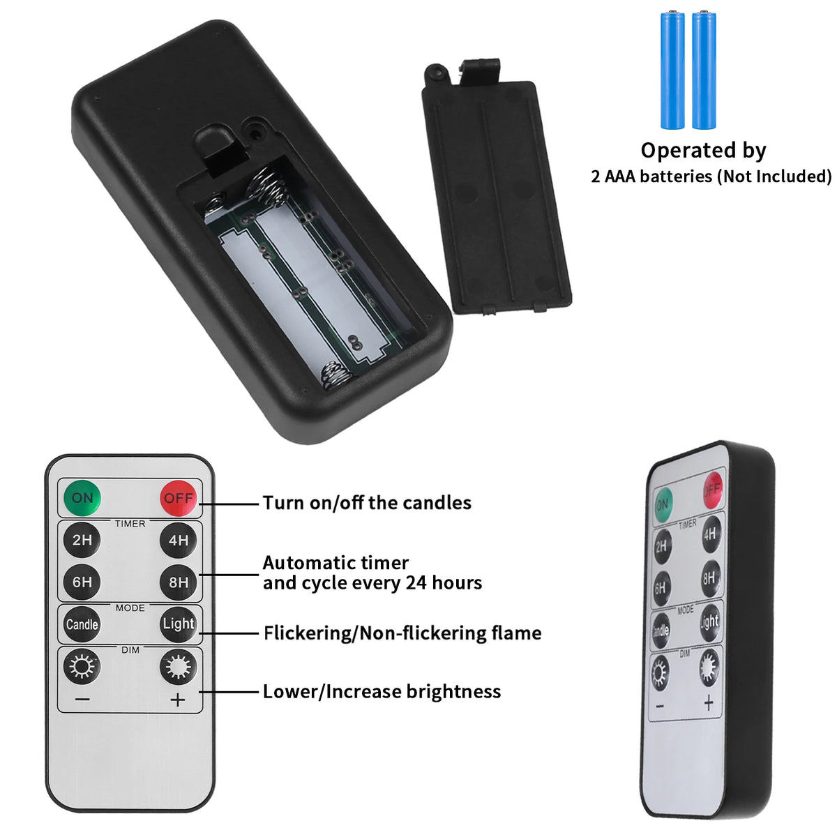 Flickering Flameless LED Candles with Timer Remote for Home Decor