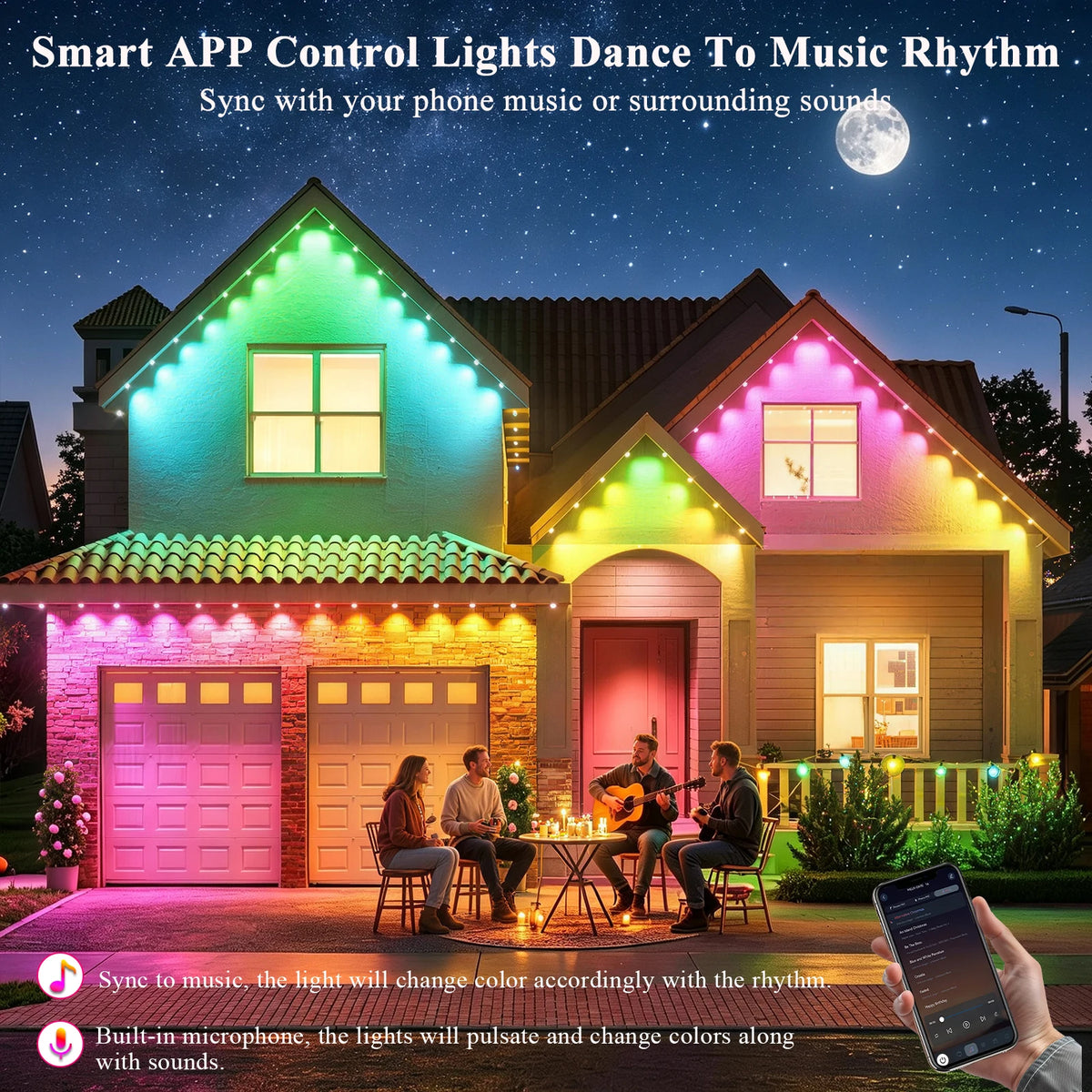AILBTON Waterproof Permanent Outdoor Lights with App and Music Sync