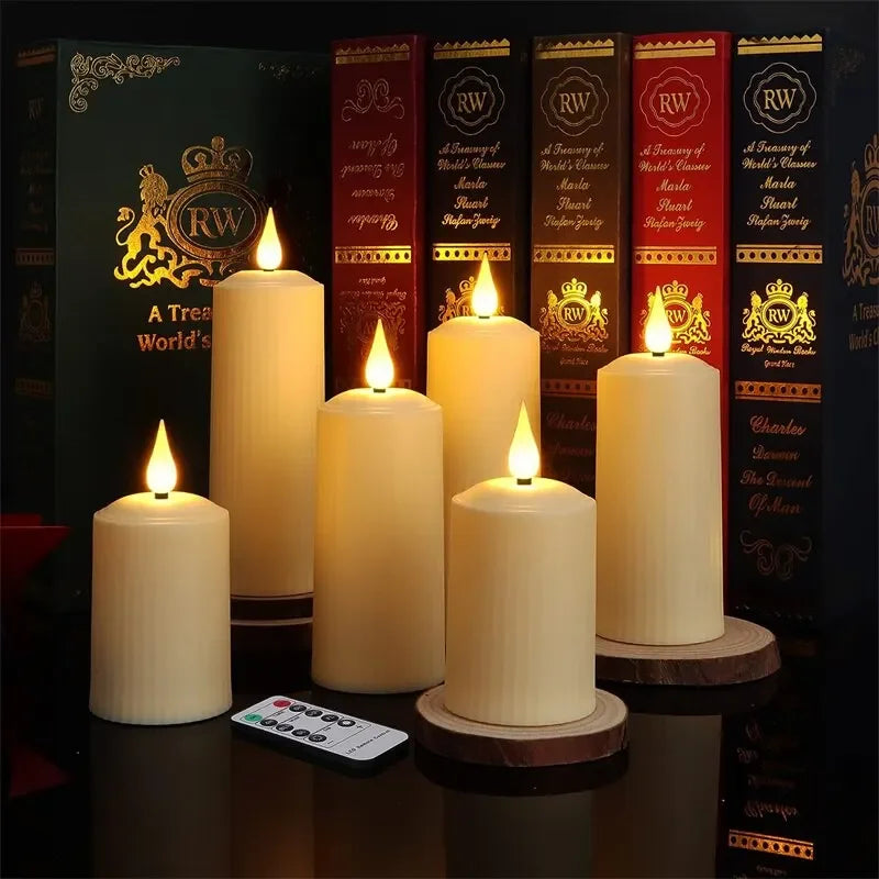 XMSJ Remote Control Rechargeable Flameless LED Tealight Candles