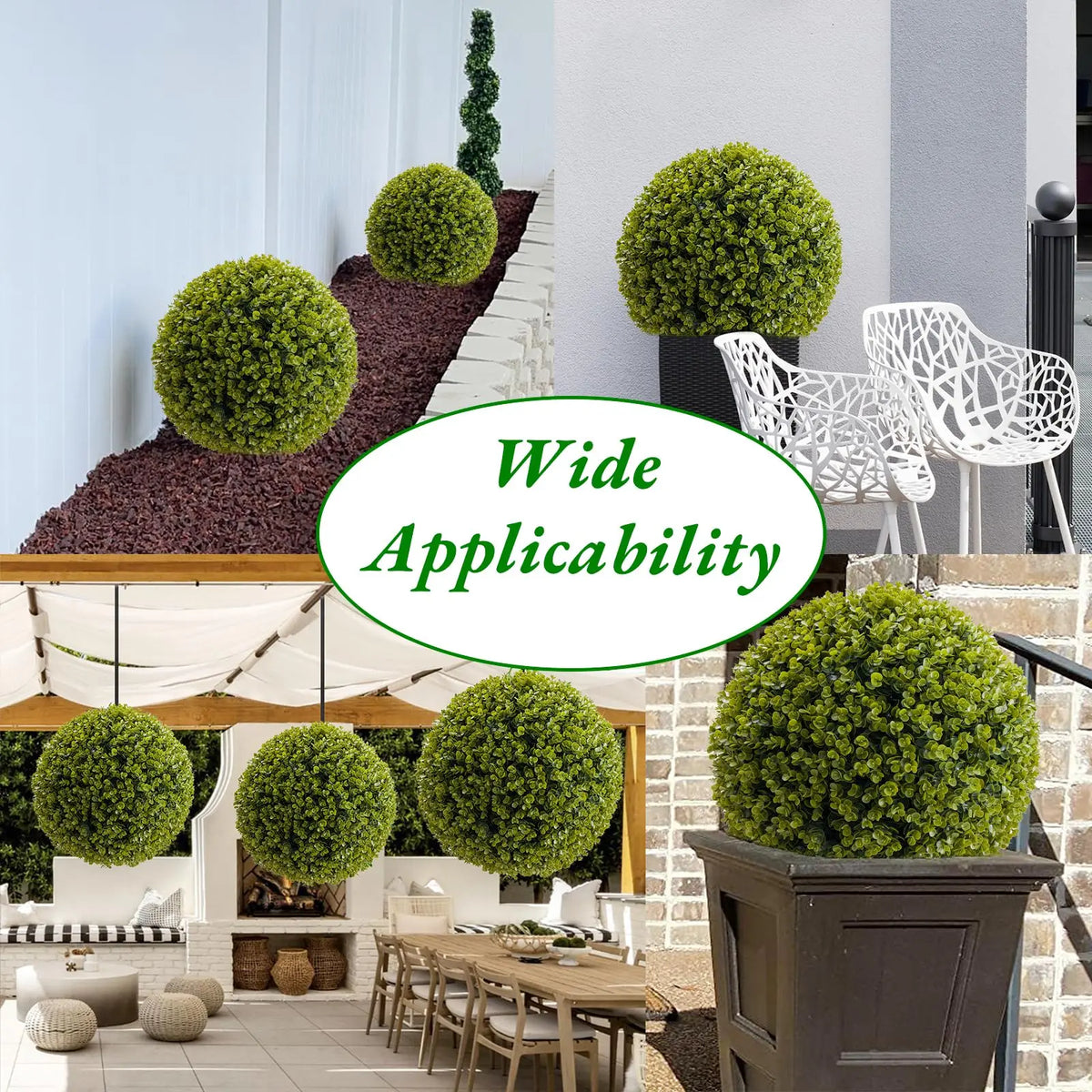 Studyset Artificial Topiary Balls for Outdoor Garden and Wedding Decoration
