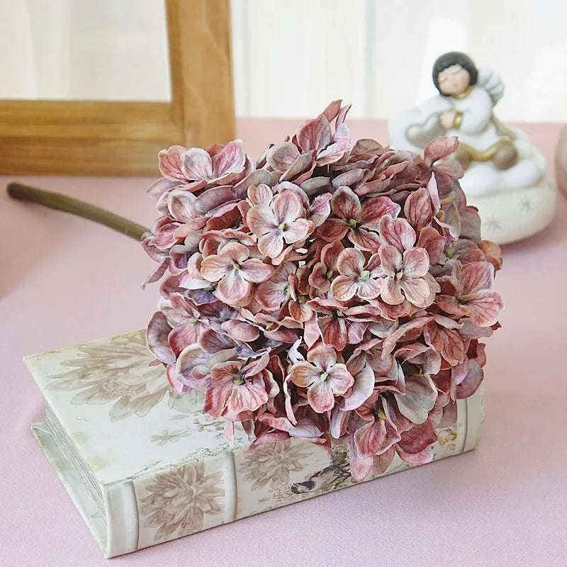 48cm Artificial European Retro Flower Hydrangea Branch DIY Wedding Bouquet Room Home Table Decoration Floral Photography Props