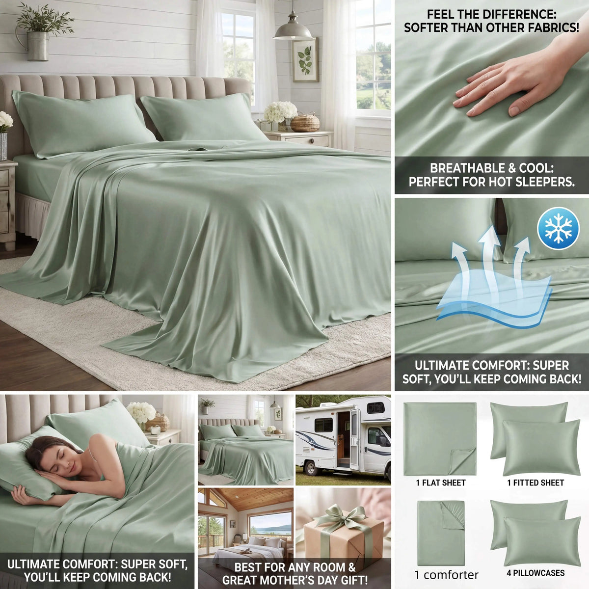 Reversible Microfiber Comforter Set With Soft All Season Bedding