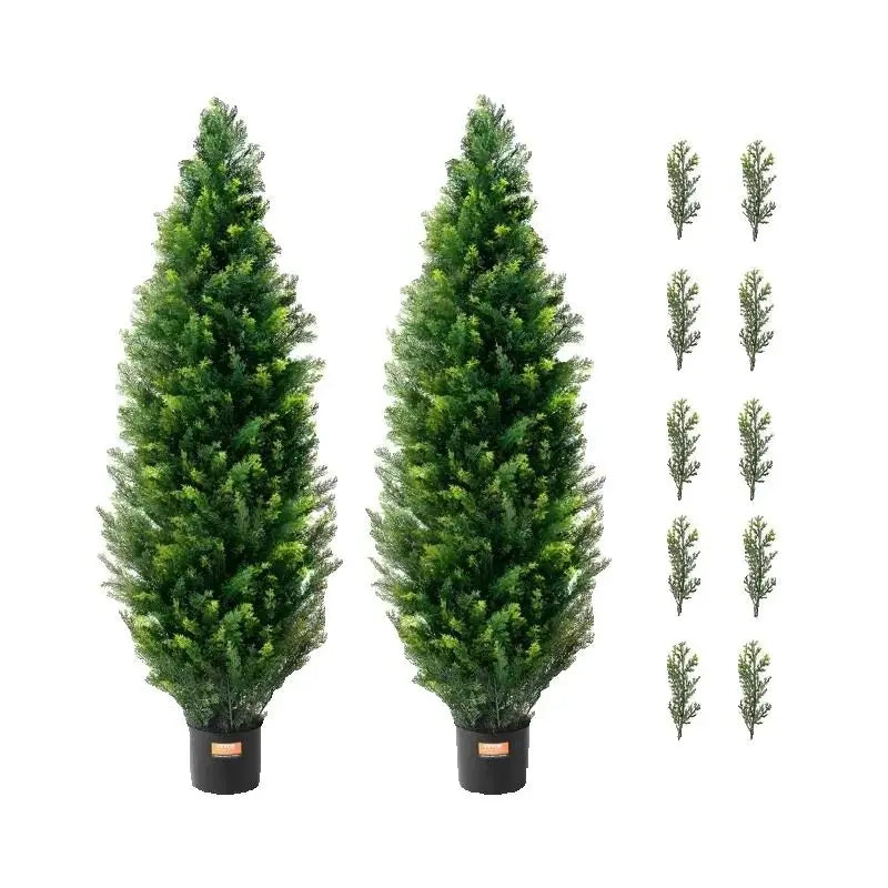SucceBuy Artificial Cedar Topiary Tree Evergreen Outdoor Home Decor