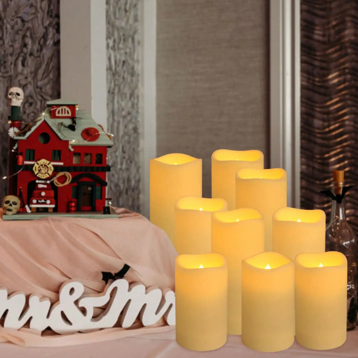 Flameless Electronic Candle Lamp With Remote Control And Timer