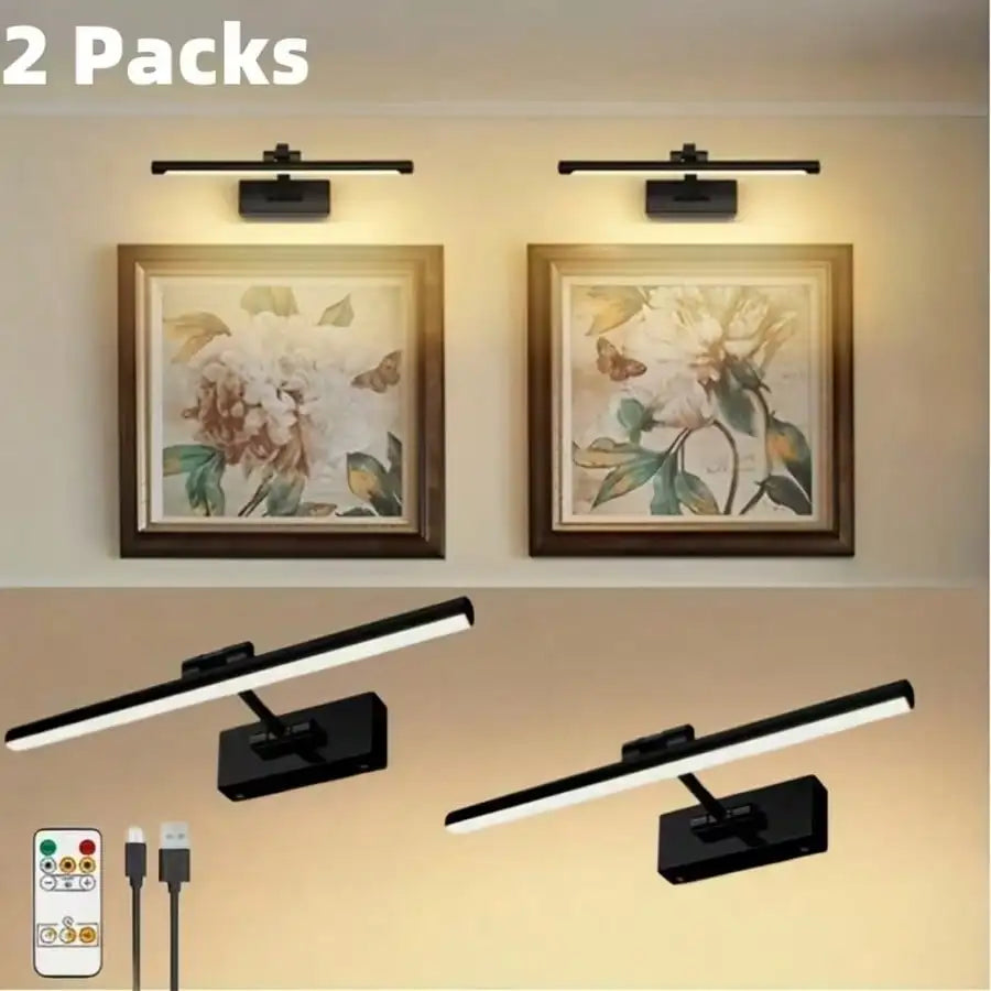 Rechargeable Magnetic LED Picture Light With Remote For Art Displays