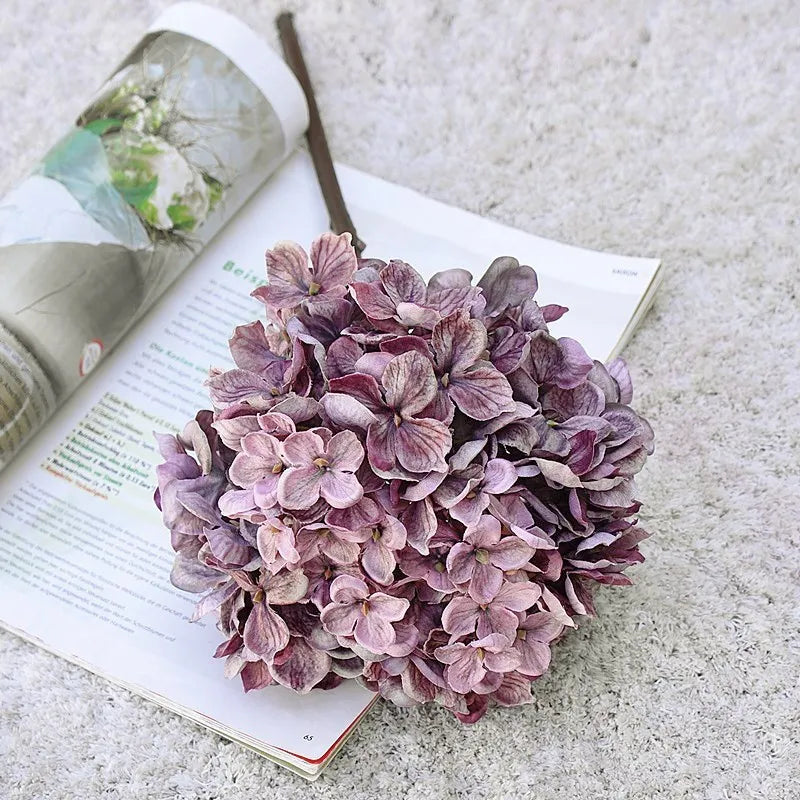 48cm Artificial European Retro Flower Hydrangea Branch DIY Wedding Bouquet Room Home Table Decoration Floral Photography Props