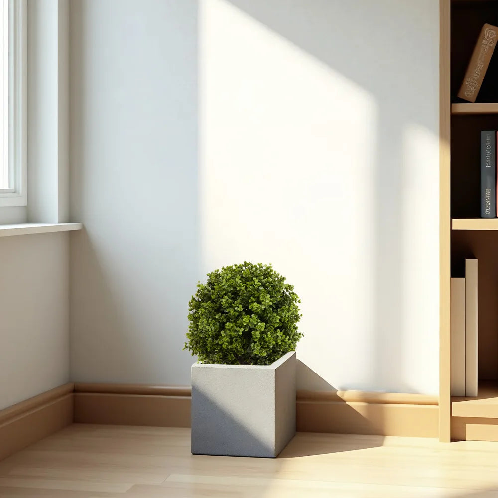 Artificial Boxwood Topiary Ball Tree In Pot Home Garden Decor