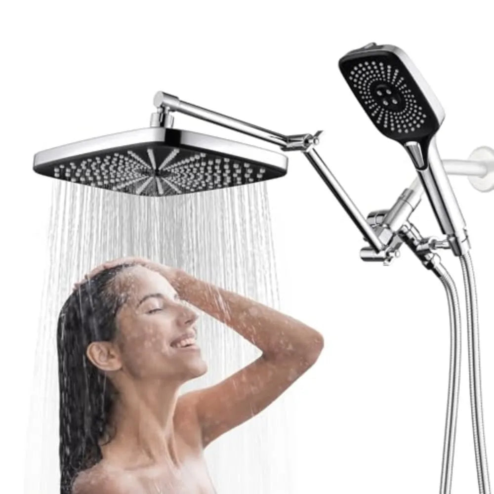 Dual Showerhead And Handheld Combo With Four Spray Modes
