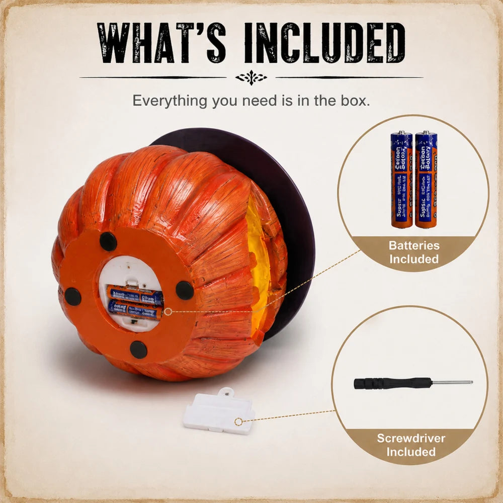 Light Up Halloween Pumpkin Candy Bowl Jack O Lantern Decoration