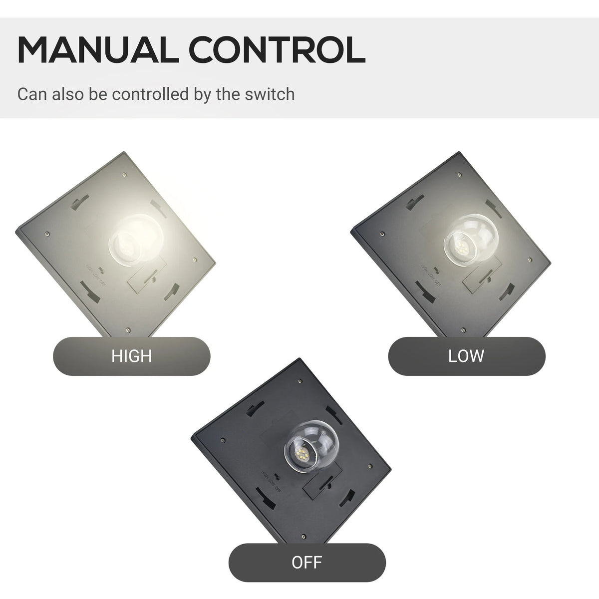 Outdoor Solar Triple Head Lamp Post With Automatic Dusk Lighting