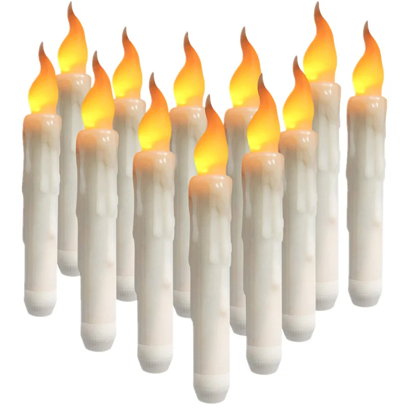 LED Flameless Taper Candles for Weddings and Home Decor
