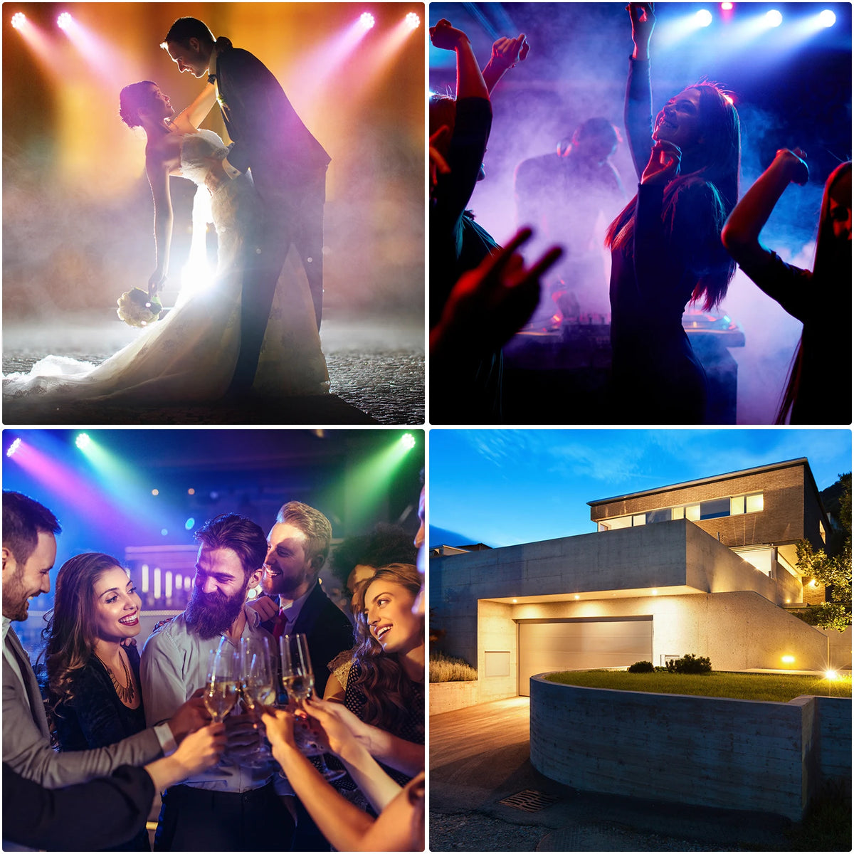 Somspot RGB Par Lights for DJ Stage and Party Lighting