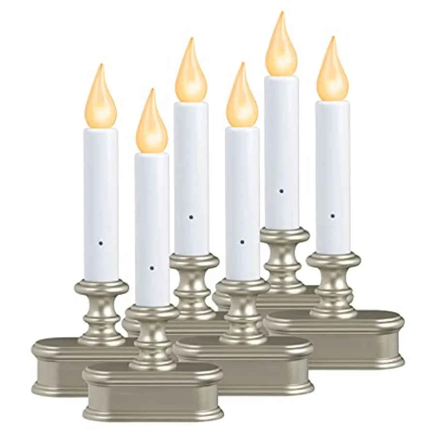 Battery Operated Led Dusk To Dawn Window Candle Set