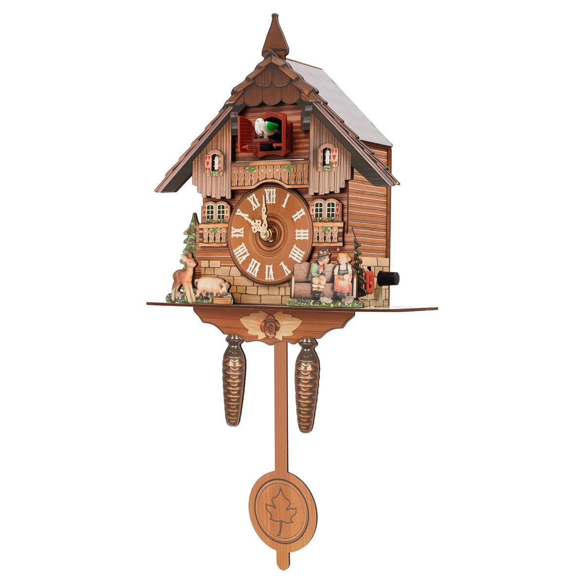 Decorative Wooden Wall Mount Analog Chime Cuckoo Clock