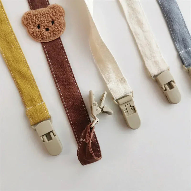 Cute Bear Baby Pacifier Clip Chain and Teething Holder