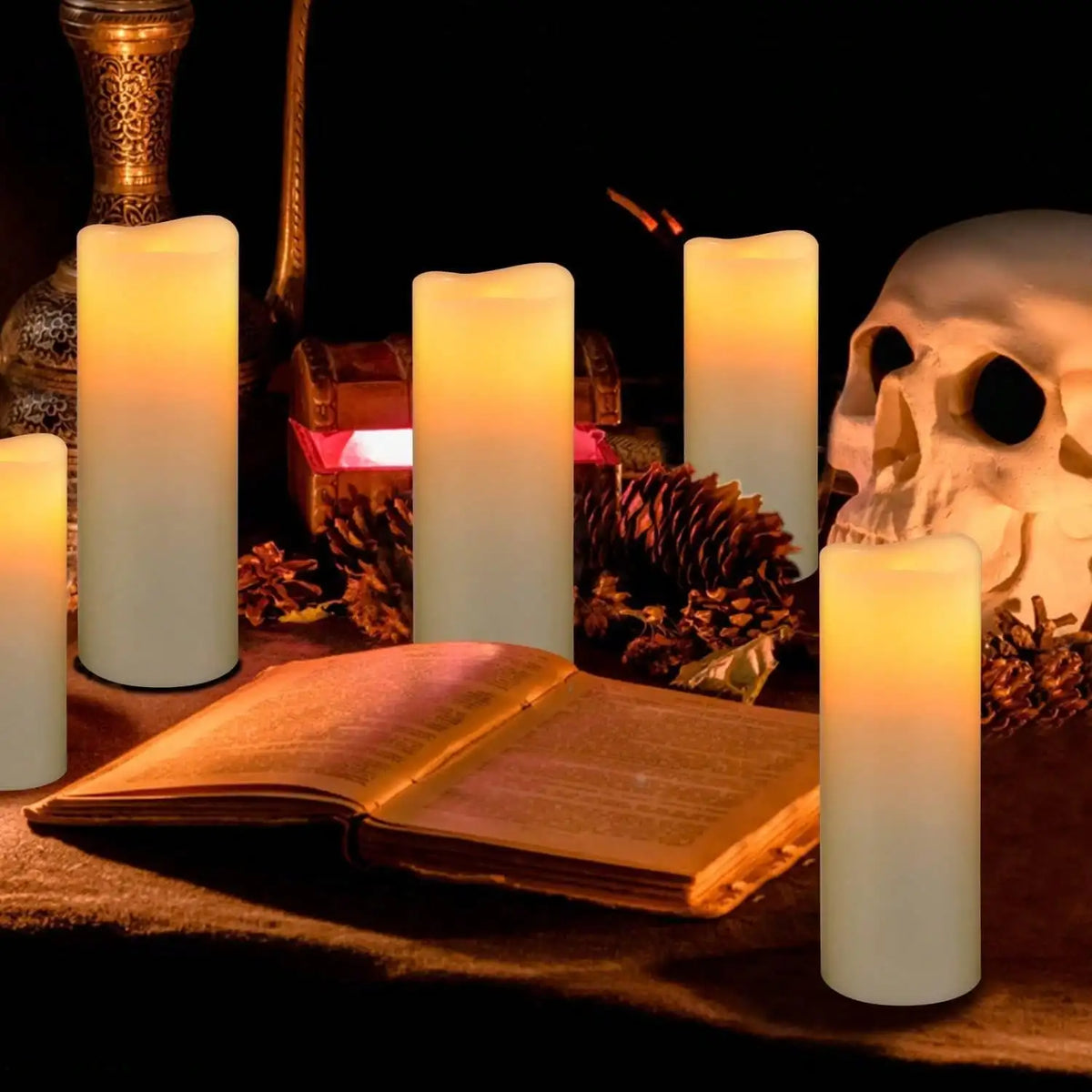 Flameless Electronic Candle Lamp With Remote Control And Timer