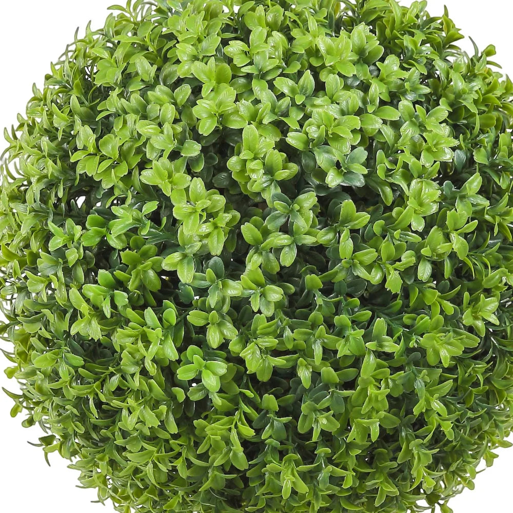 Artificial Boxwood Ball Plants In Pots With Decorative Butterflies