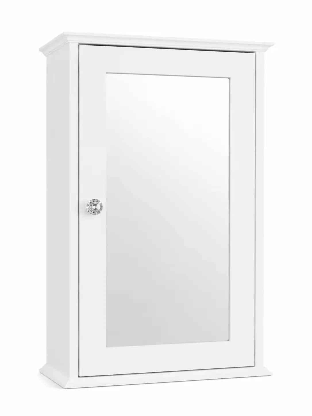 Mirrored Medicine Cabinet With Adjustable Shelves And Locking Door