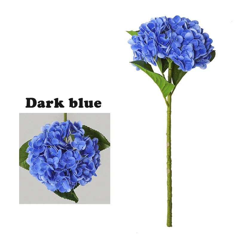 Real Touch Hydrangea Artificial Flowers 3D Printing Latex Large Hydrangea for Home Decoration Bridal Bouquet Wedding
