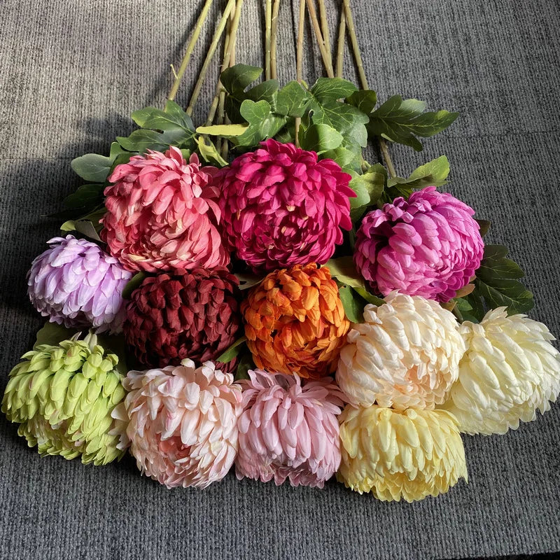 Large Single Chrysanthemum Country Style Living Room Flower Arrangement Artificial Flowers Wedding Shooting Props Decor Floral