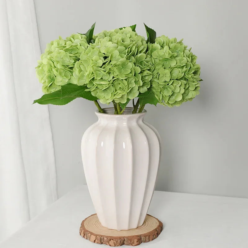 Real Touch Hydrangea Artificial Flowers 3D Printing Latex Large Hydrangea for Home Decoration Bridal Bouquet Wedding