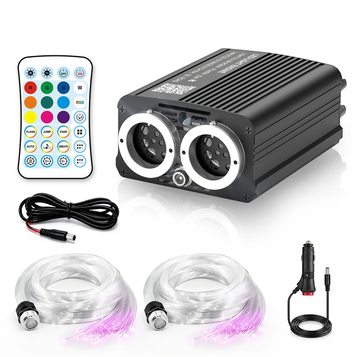 BRIVULGENT RGBW Fiber Optic Star Ceiling Light Kit for Cars