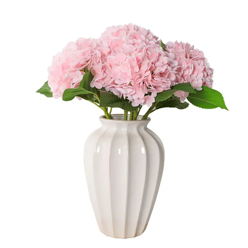 Real Touch Hydrangea Artificial Flowers 3D Printing Latex Large Hydrangea for Home Decoration Bridal Bouquet Wedding