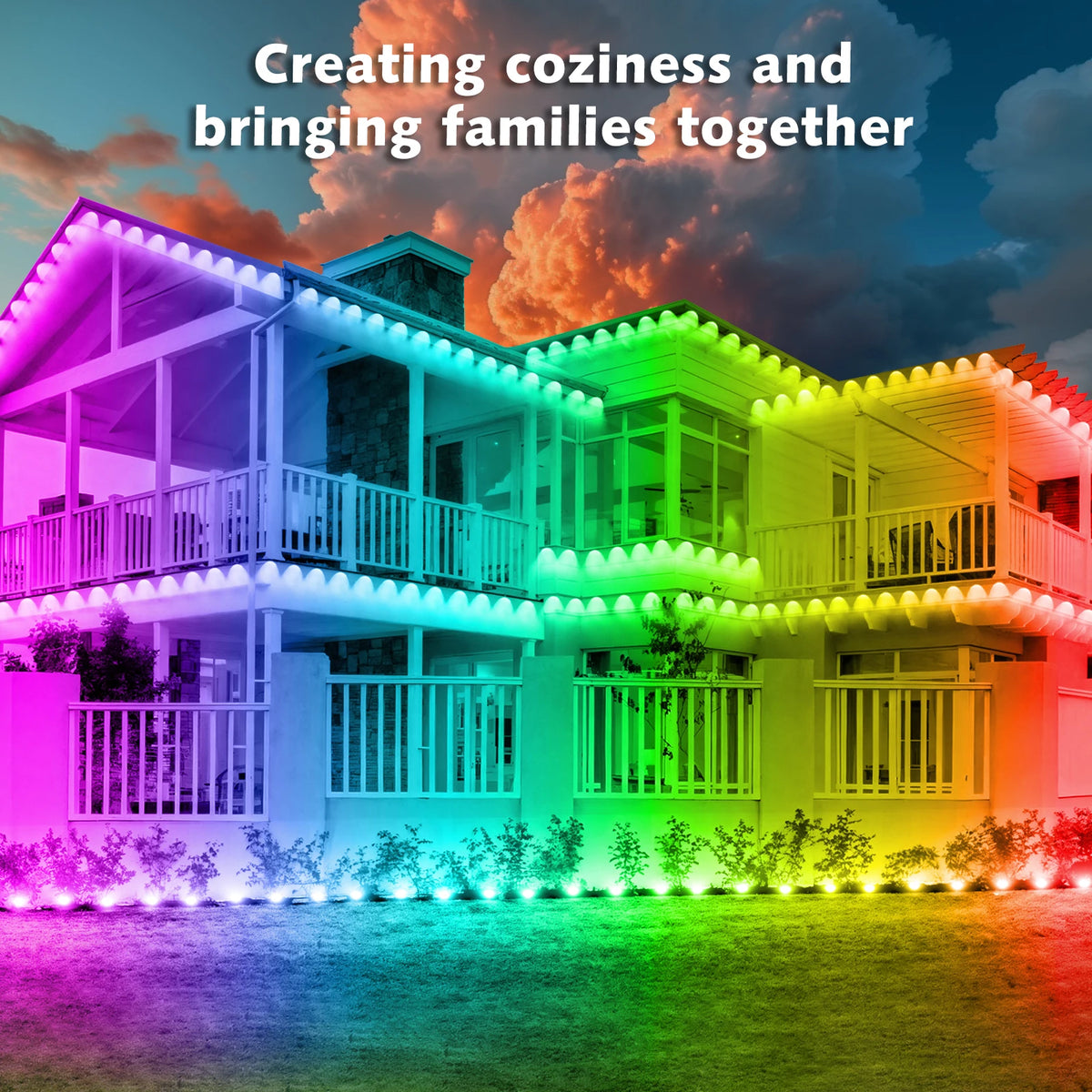 RCUICA Smart App Controlled Permanent Outdoor RGB LED Eaves Lights