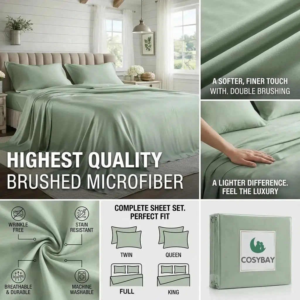 Reversible Microfiber Comforter Set With Soft All Season Bedding