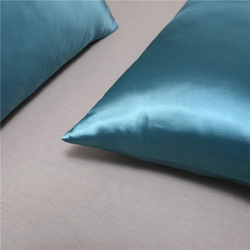 100% Silk Pillowcase Pillow Cover Silky Satin Hair Beauty Pillowcase Comfortable Pillow Case Home Decor Pillow Covers.