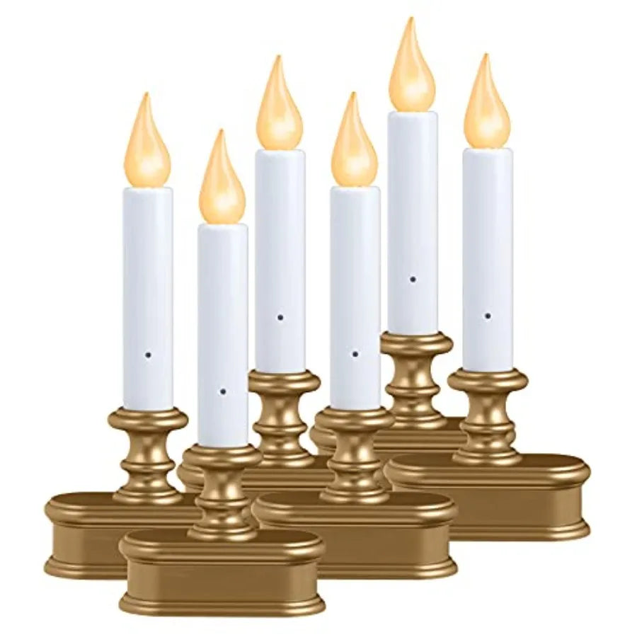 Battery Operated Led Dusk To Dawn Window Candle Set