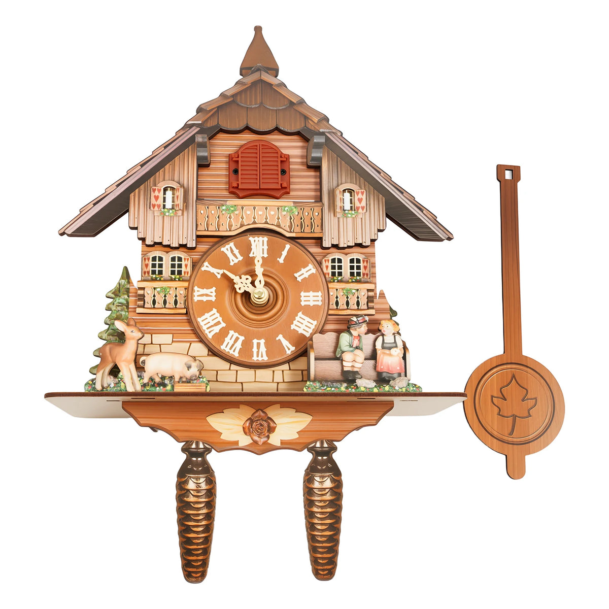 Decorative Wooden Wall Mount Analog Chime Cuckoo Clock