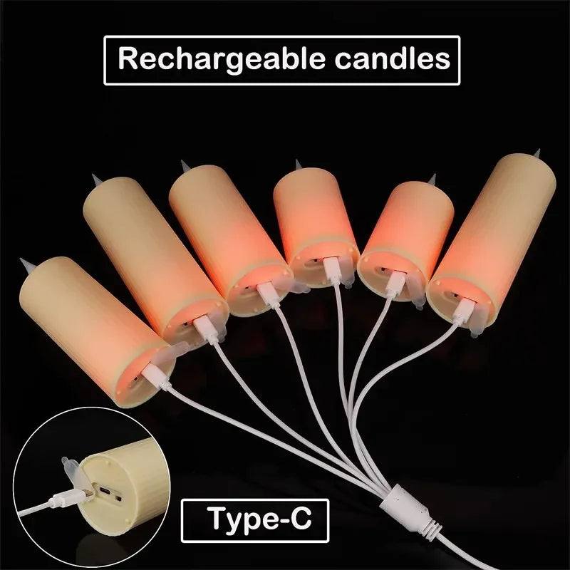 XMSJ Remote Control Rechargeable Flameless LED Tealight Candles