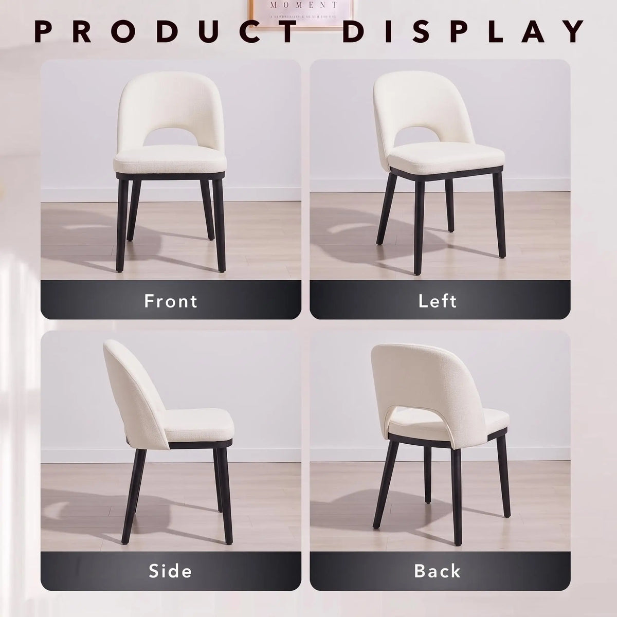Modern Wooden Dining Chairs With Upholstered Seats And Reinforced Frames